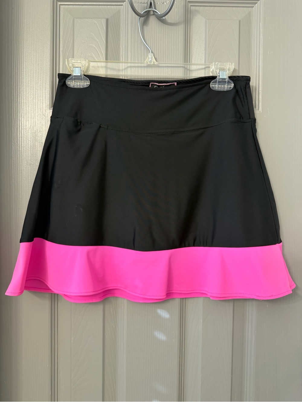 Black and Neon Pink Golftini Golf Skirt